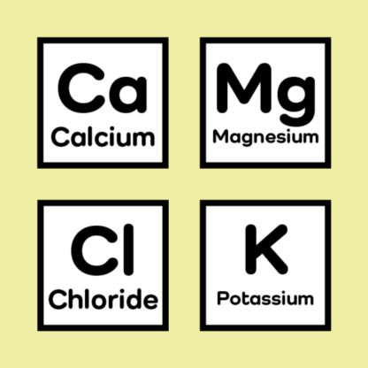 Natural Glow contains calcium, magnesium, chloride and potassium